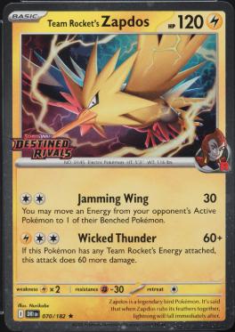 Team Rocket's Zapdos (Destined Rivals Stamp) [Miscellaneous Cards]