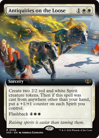 Antiquities on the Loose (Extended Art) [Secrets of Strixhaven]