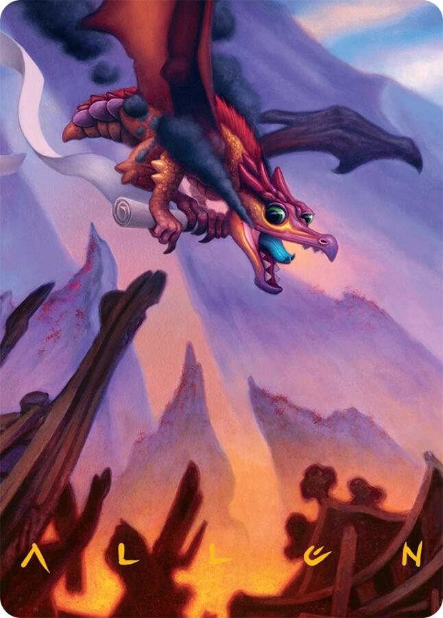 Scavenger Regent Art Card (45/54) (Gold-Stamped Signature) [Tarkir: Dragonstorm Art Series]