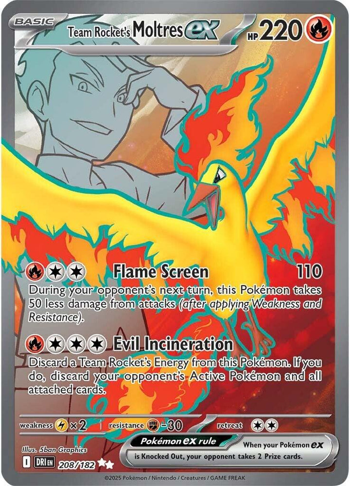 Team Rocket's Moltres ex (208/182) [Scarlet & Violet: Destined Rivals]