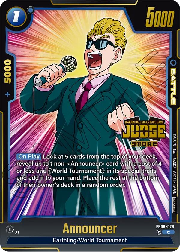 Announcer (Judge Pack 04 - Store Judge) [Fusion World Tournament Cards]