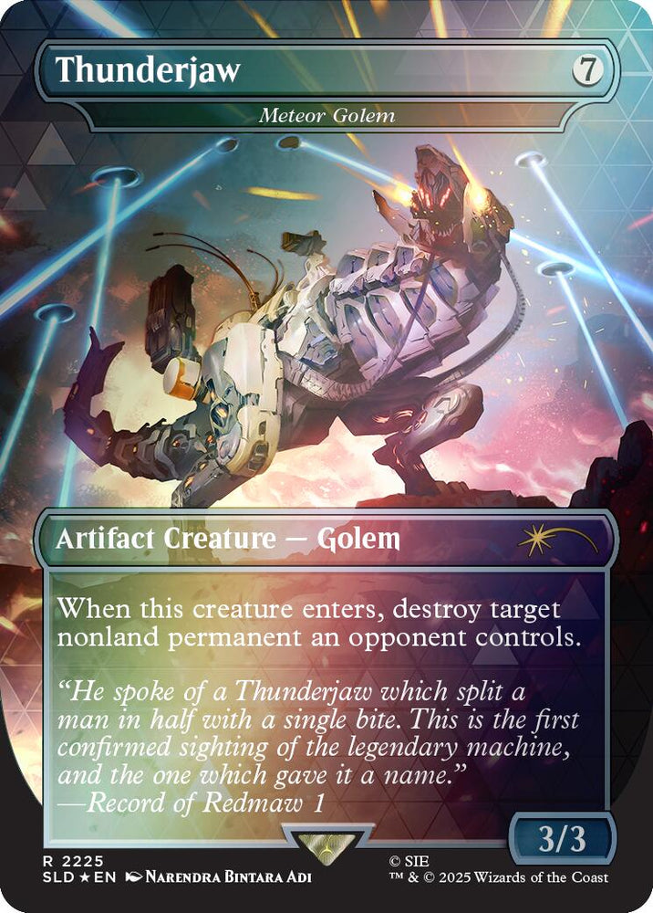 Thunderjaw - Meteor Golem (Rainbow Foil) [Secret Lair Drop Series]