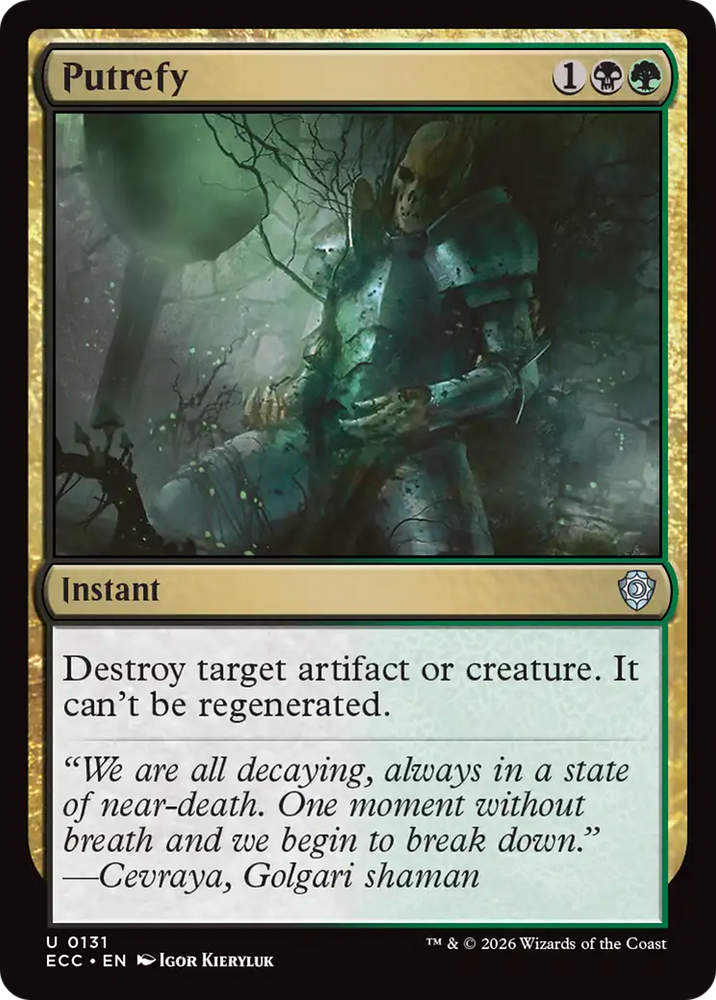 Putrefy [Lorwyn Eclipsed Commander]