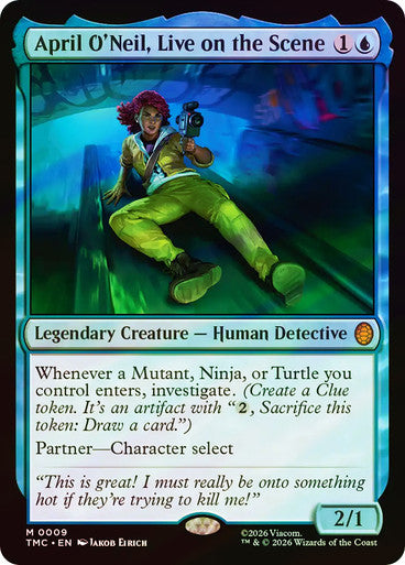 April O'Neil, Live on the Scene (Surge Foil) [Teenage Mutant Ninja Turtles Commander]