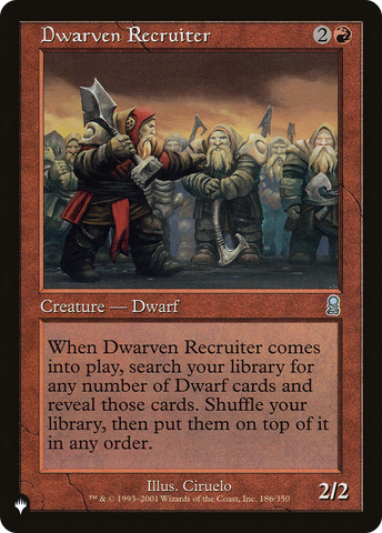 Dwarven Recruiter [The List]