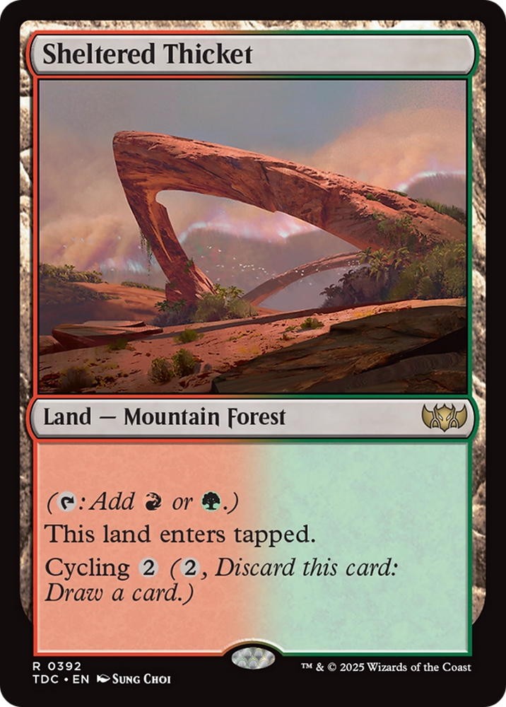 Sheltered Thicket [Tarkir: Dragonstorm Commander]
