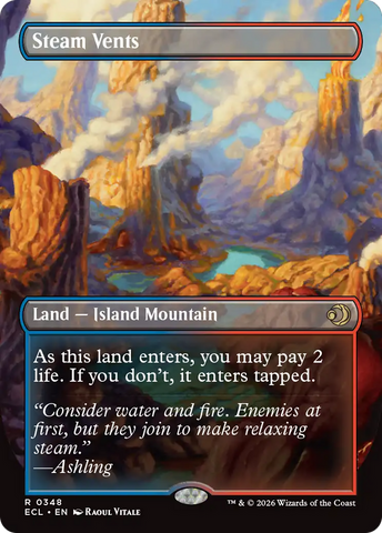 Steam Vents (Borderless) [Lorwyn Eclipsed]