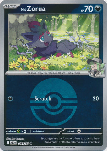 N's Zorua (136/217) (Poke Ball) [Mega Evolution: Ascended Heroes]