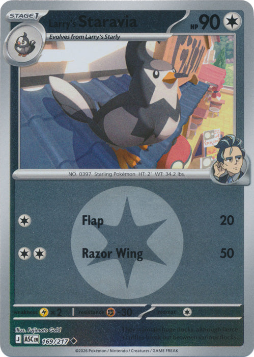Larry's Staravia (169/217) (Energy Symbol Pattern) [Mega Evolution: Ascended Heroes]
