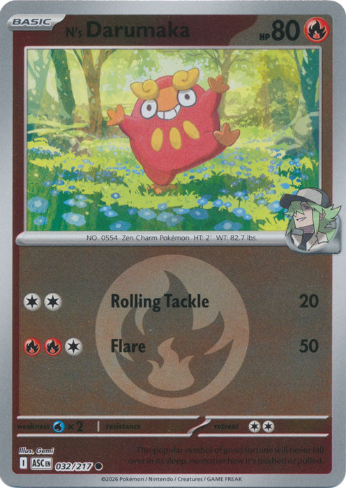N's Darumaka (032/217) (Energy Symbol Pattern) [Mega Evolution: Ascended Heroes]