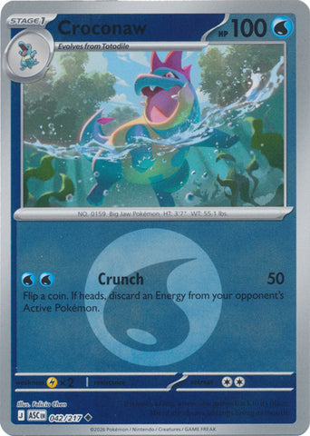 Croconaw (042/217) (Energy Symbol Pattern) [Mega Evolution: Ascended Heroes]