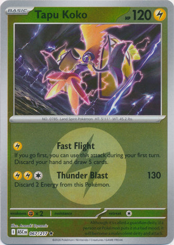 Tapu Koko (067/217) (Energy Symbol Pattern) [Mega Evolution: Ascended Heroes]