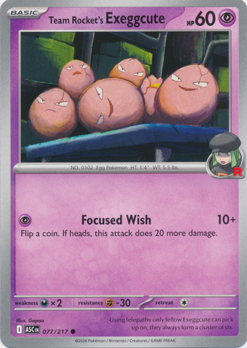 Team Rocket's Exeggcute (077/217) (Team Rocket) [Mega Evolution: Ascended Heroes]