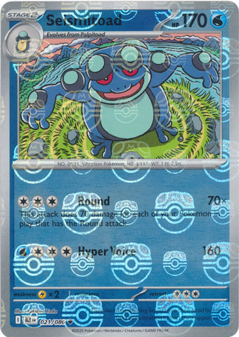 Seismitoad (021/086) (Master Ball Pattern) [Scarlet & Violet: Black Bolt]