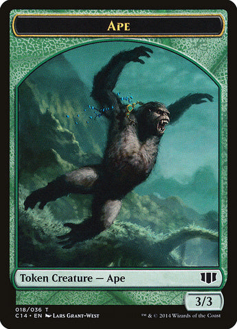 Ape // Zombie (011/036) Double-sided Token [Commander 2014 Tokens]