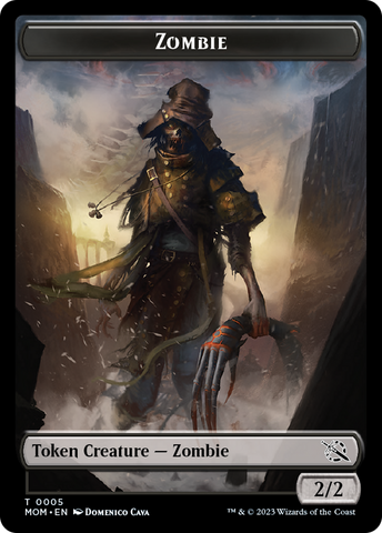 Elemental (9) // Zombie Double-Sided Token [March of the Machine Tokens]