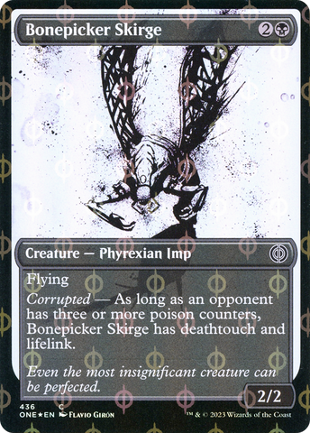 Bonepicker Skirge (Showcase Ichor Step-and-Compleat Foil) [Phyrexia: All Will Be One]