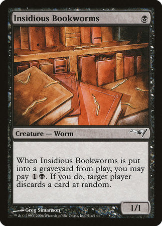Insidious Bookworms (Version 2) [Coldsnap Theme Decks]