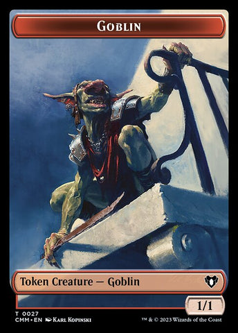 Zombie (0019) // Goblin Double-Sided Token [Commander Masters Tokens]
