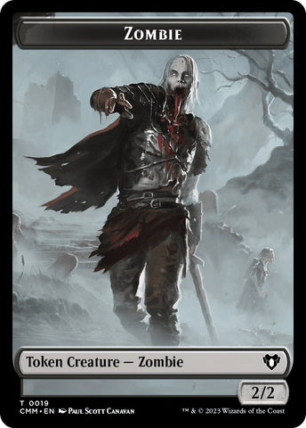 Zombie (0019) // Goblin Double-Sided Token [Commander Masters Tokens]