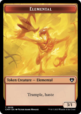 Elemental (0026) // Emblem - Teferi, Temporal Archmage Double-Sided Token [Commander Masters Tokens]