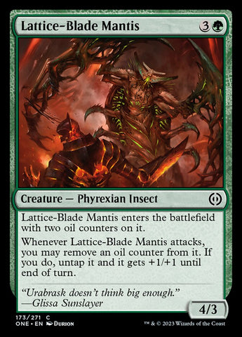 Lattice-Blade Mantis [Phyrexia: All Will Be One]
