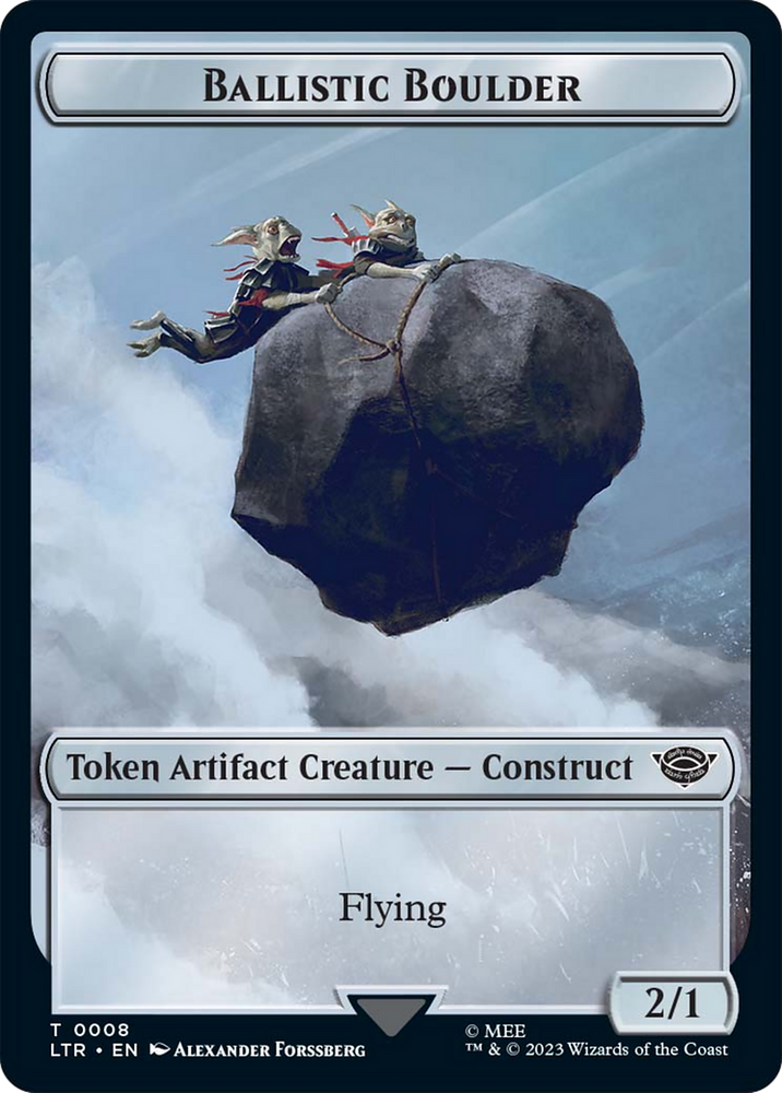 Ballistic Boulder // Food Token (09) Double-Sided Token [The Lord of the Rings: Tales of Middle-Earth Tokens]
