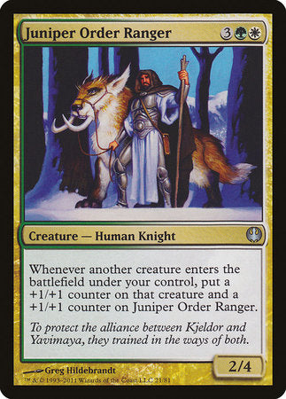 Juniper Order Ranger [Duel Decks: Knights vs. Dragons]