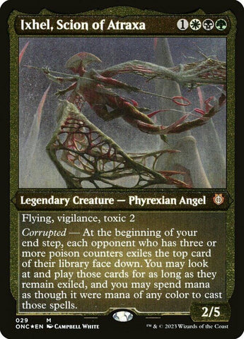 Ixhel, Scion of Atraxa (Foil Etched) (Display Commander) [Phyrexia: All Will Be One Commander]