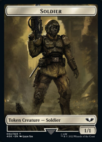 Soldier (002) // Space Marine Devastator Double-sided Token [Universes Beyond: Warhammer 40,000 Tokens]