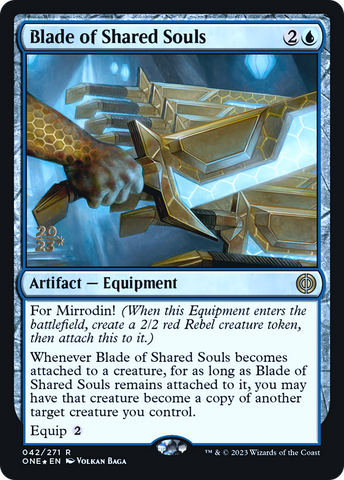 Blade of Shared Souls [Phyrexia: All Will Be One Prerelease Promos]
