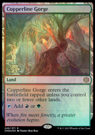 Copperline Gorge [Phyrexia: All Will Be One Prerelease Promos]