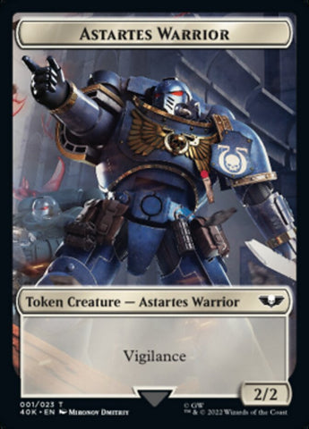 Astartes Warrior // Cherubael Double-sided Token (Surge Foil) [Universes Beyond: Warhammer 40,000 Tokens]