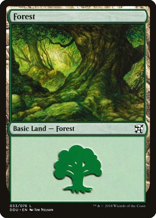 Forest (33) [Duel Decks: Elves vs. Inventors]