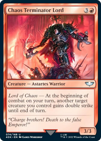 Chaos Terminator Lord (Surge Foil) [Universes Beyond: Warhammer 40,000]