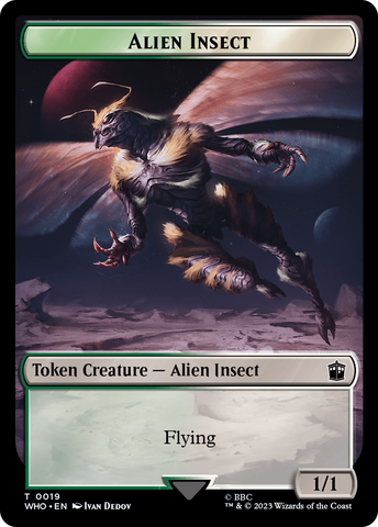 Alien Salamander // Alien Insect Double-Sided Token [Doctor Who Tokens]