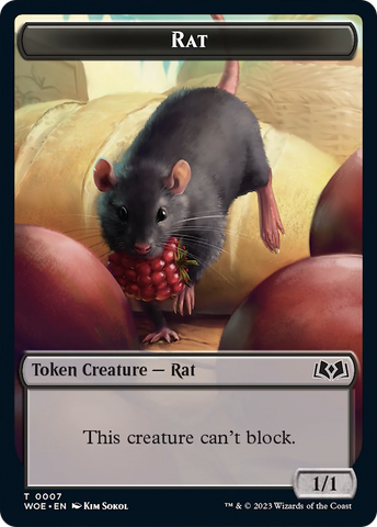 Rat // Food (0013) Double-Sided Token [Wilds of Eldraine Tokens]