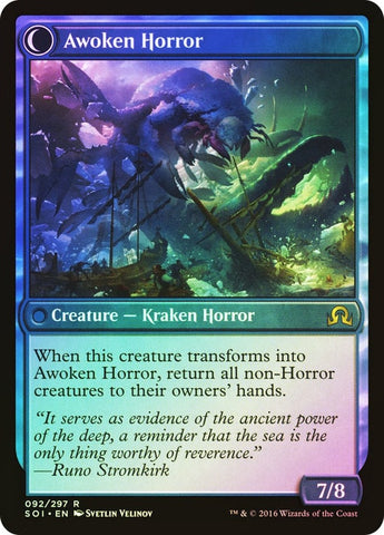 Thing in the Ice // Awoken Horror [Shadows over Innistrad Prerelease Promos]