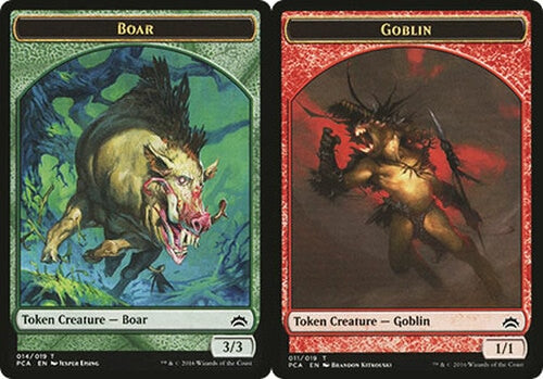 Boar // Goblin Double-sided Token [Planechase Anthology Tokens]
