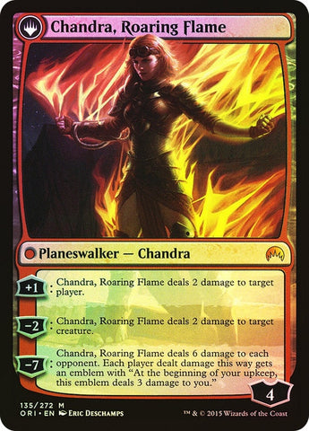 Chandra, Fire of Kaladesh // Chandra, Roaring Flame [Magic Origins Promos]