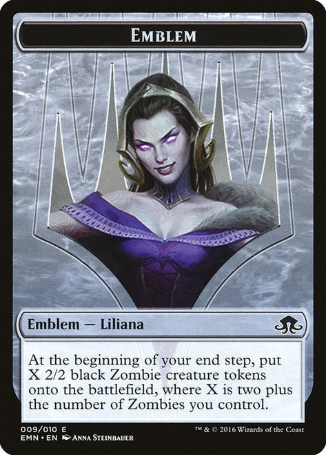 Emblem - Liliana, the Last Hope [Eldritch Moon Tokens]