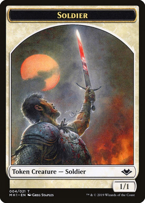 Bear // Soldier Double-Sided Token [Modern Horizons Tokens]