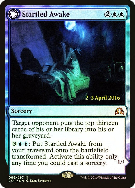 Startled Awake // Persistent Nightmare [Shadows over Innistrad Prerelease Promos]