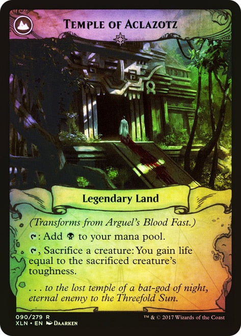Arguel's Blood Fast // Temple of Aclazotz [Ixalan Prerelease Promos]