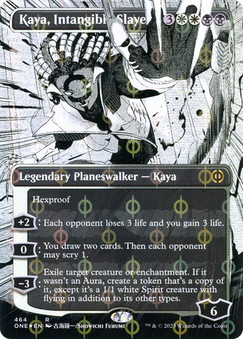 Kaya, Intangible Slayer (Borderless Manga Step-and-Compleat Foil) [Phyrexia: All Will Be One]