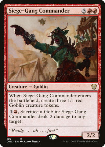 Siege-Gang Commander [Phyrexia: All Will Be One Commander]