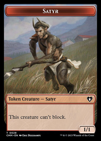 Treasure // Satyr Double-Sided Token [Commander Masters Tokens]