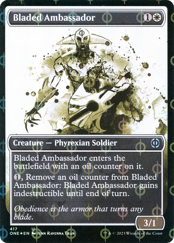 Bladed Ambassador (Showcase Ichor Step-and-Compleat Foil) [Phyrexia: All Will Be One]