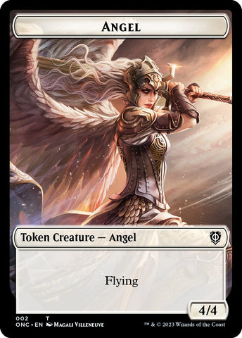 Soldier (007) // Angel Double-Sided Token [Phyrexia: All Will Be One Commander Tokens]
