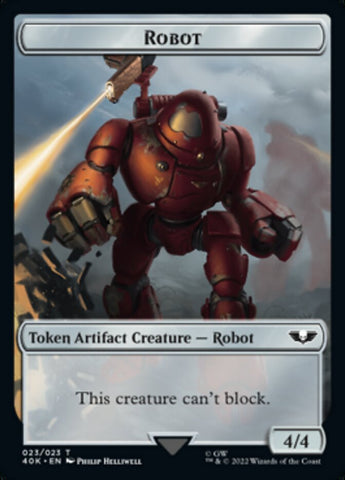 Astartes Warrior (001) // Robot Double-sided Token [Universes Beyond: Warhammer 40,000 Tokens]